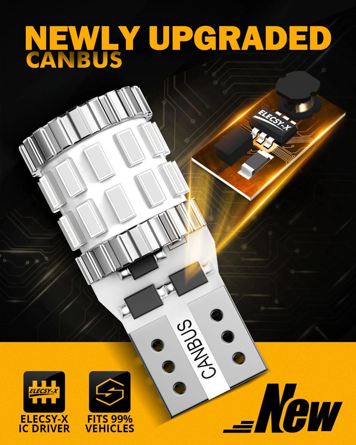 168 2825 W5W T10 LED License Plate/Side Marker/Interior Light Bulbs 3W 400% Brighter Canbus Error Free Red B1 Series | 2 Bulbs - Image 4