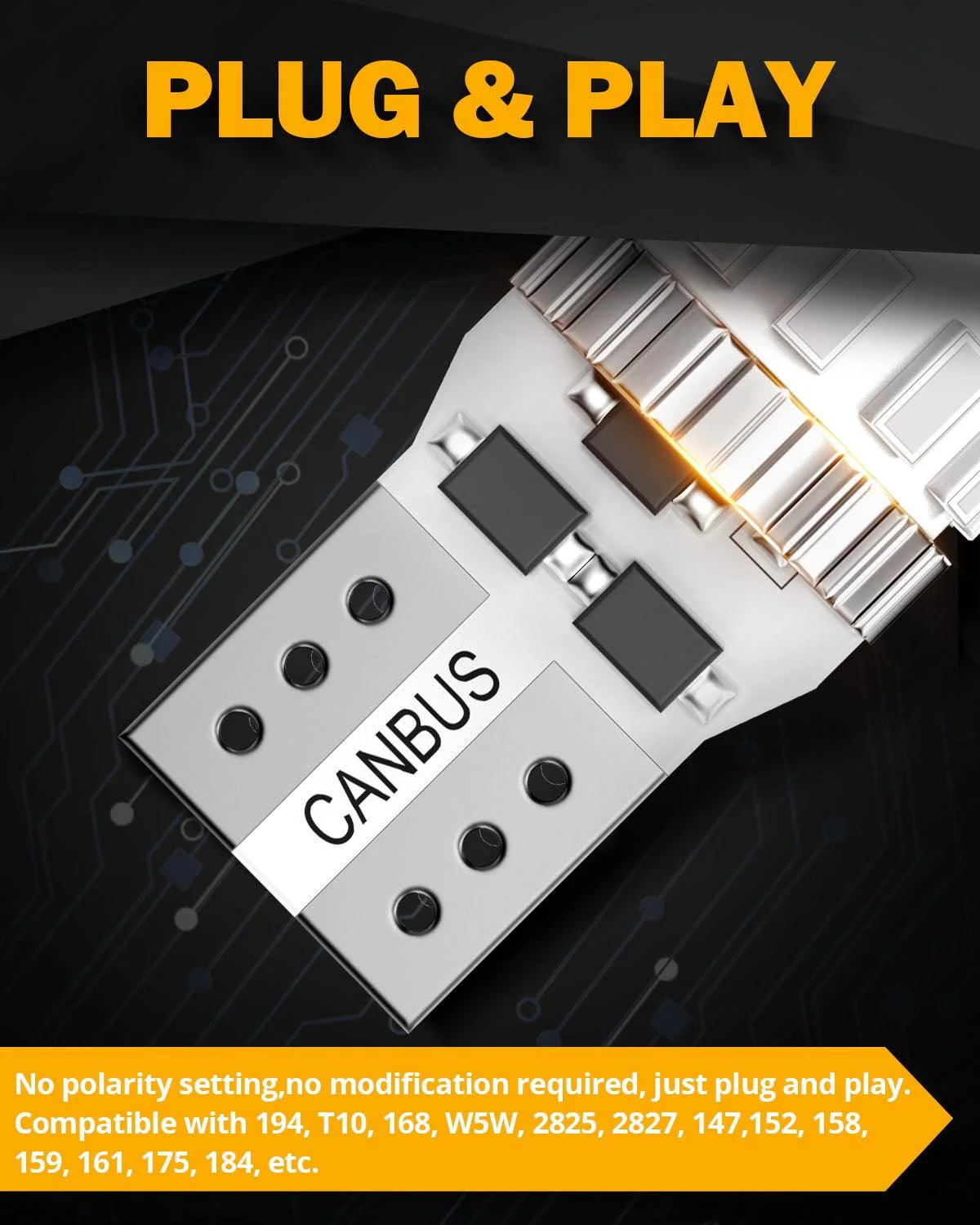 168 2825 W5W T10 LED License Plate/Side Marker/Interior Light Bulbs 3W 400% Brighter Canbus Error Free Red B1 Series | 2 Bulbs - Image 5