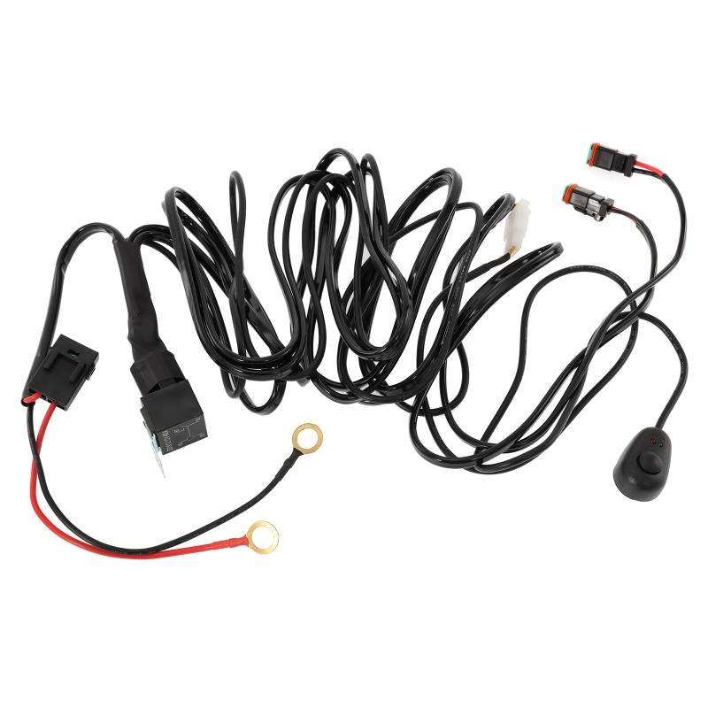 (2 Leads 16AWG) DT Connector LED Light Bar Wiring Harness Kit with Fuse 12V 40A Relay ON/OFF Switch - Image 10