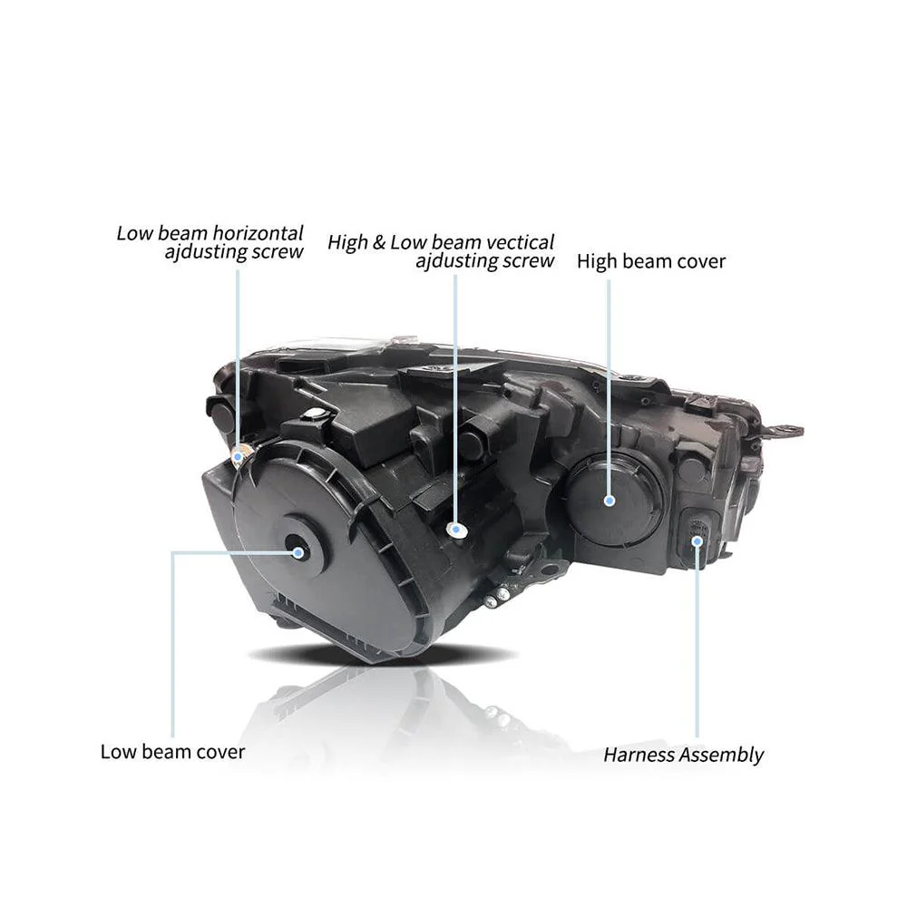 LED Headlight Assembly Dual Beam Projector with Demon Eyes Black For 2008-2014 Volkswagen Golf 6th Gen (Mk6/A6 Typ 5K) - Image 7