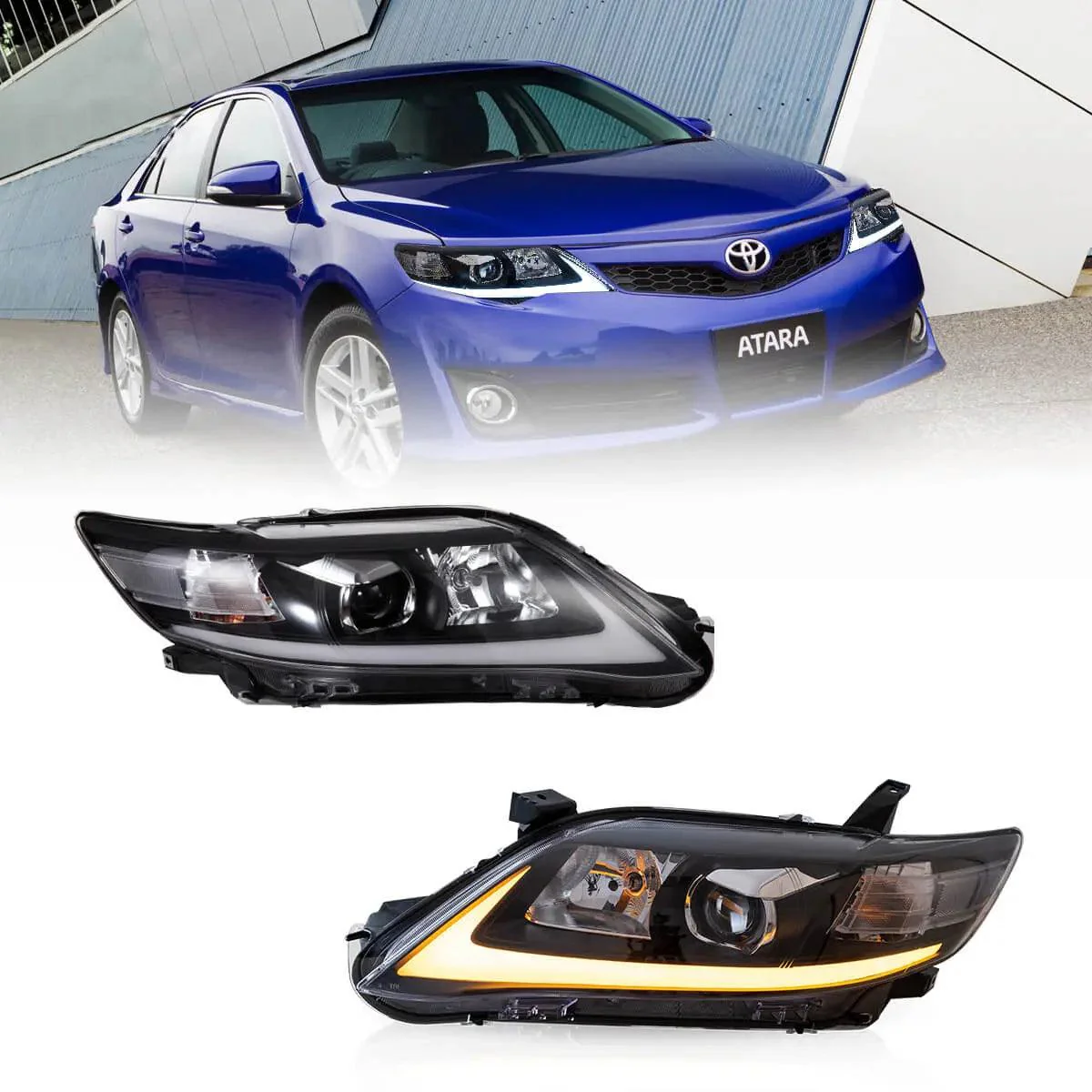 LED Headlight Assembly Projector For 2010-2011 Toyota Camry 6th Gen XV40 Facelift Regular Models Sedan - Image 10