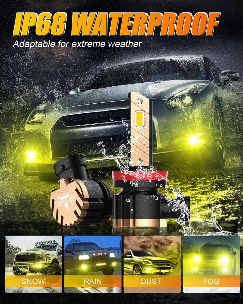 (2pcs/set) H11/H8/H9 8000LM 3000K Yellow Z3 LED Fog Light/DRL BULBS 44W For 2012-21015 TOYOTA TACOMA - Image 3