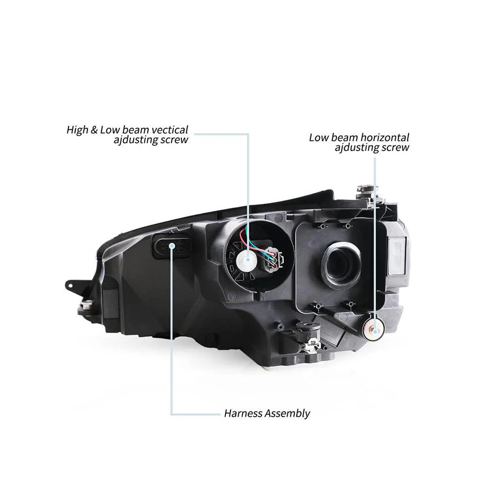 LED Headlight Assembly HID Dual Beam Projector Black For 2014-2017 Volkswagen Golf 7th Gen (Mk7, Typ 5G) Hatchback - Image 6