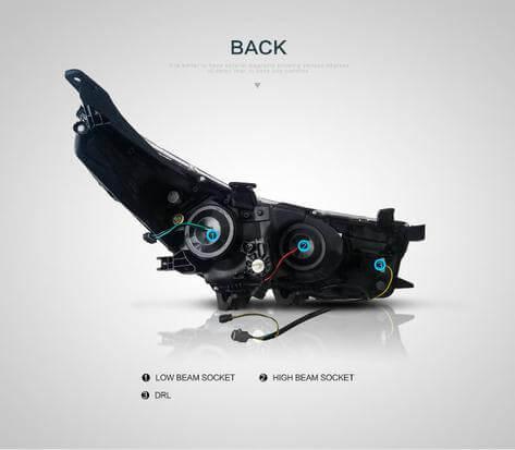 LED Headlight Assembly Matrix Projector Version For 2014-2016 Toyota Corolla - Image 3