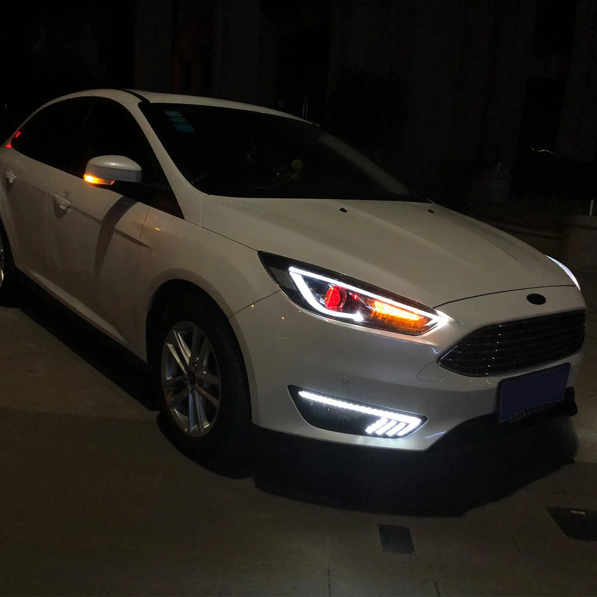 LED Headlight Assembly Dual Beam Projector Black For 2015-2018 Ford Focus 3th Gen Mark III Facelift - Image 13