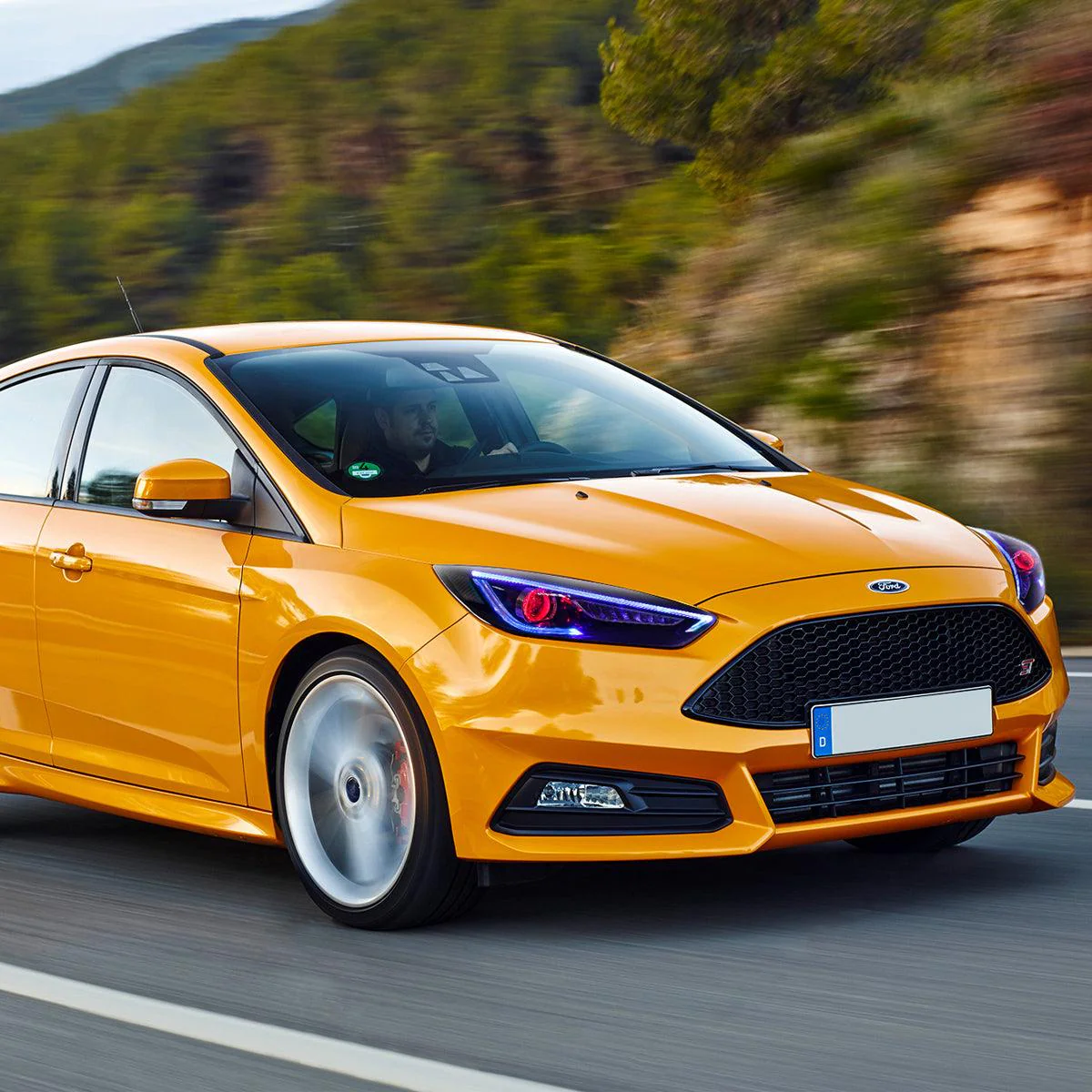 LED Headlight Assembly Dual Beam Projector Black For 2015-2018 Ford Focus 3th Gen Mark III Facelift - Image 16