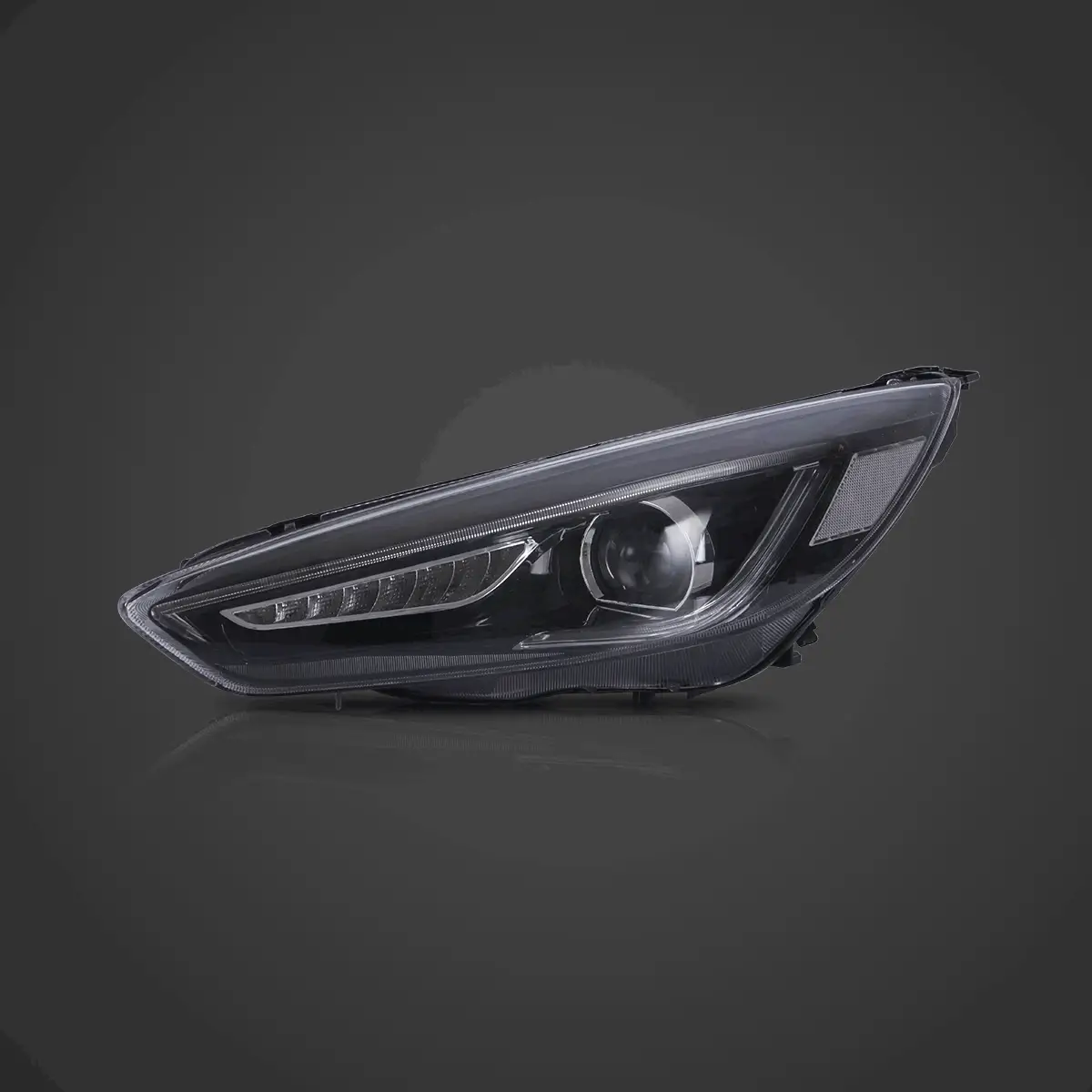 LED Headlight Assembly Dual Beam Projector Black For 2015-2018 Ford Focus 3th Gen Mark III Facelift - Image 8