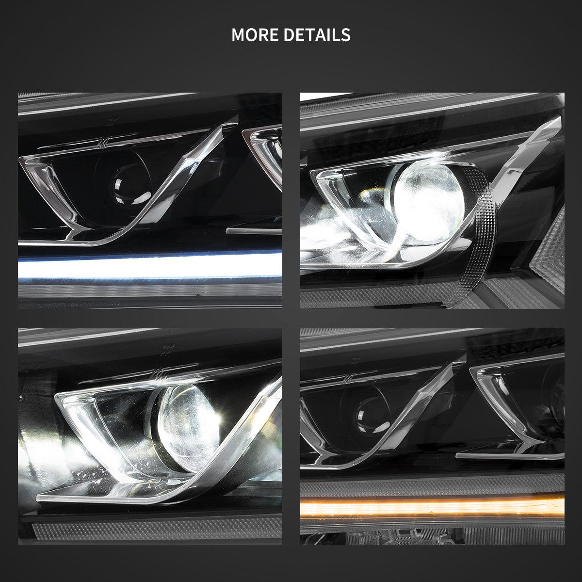 LED Headlight Assembly Dual Beam Projector Black For 2015-2020 Toyota Hilux SR5 8th Gens (GUN125, GUN126R) Pre-Facelift - Image 5