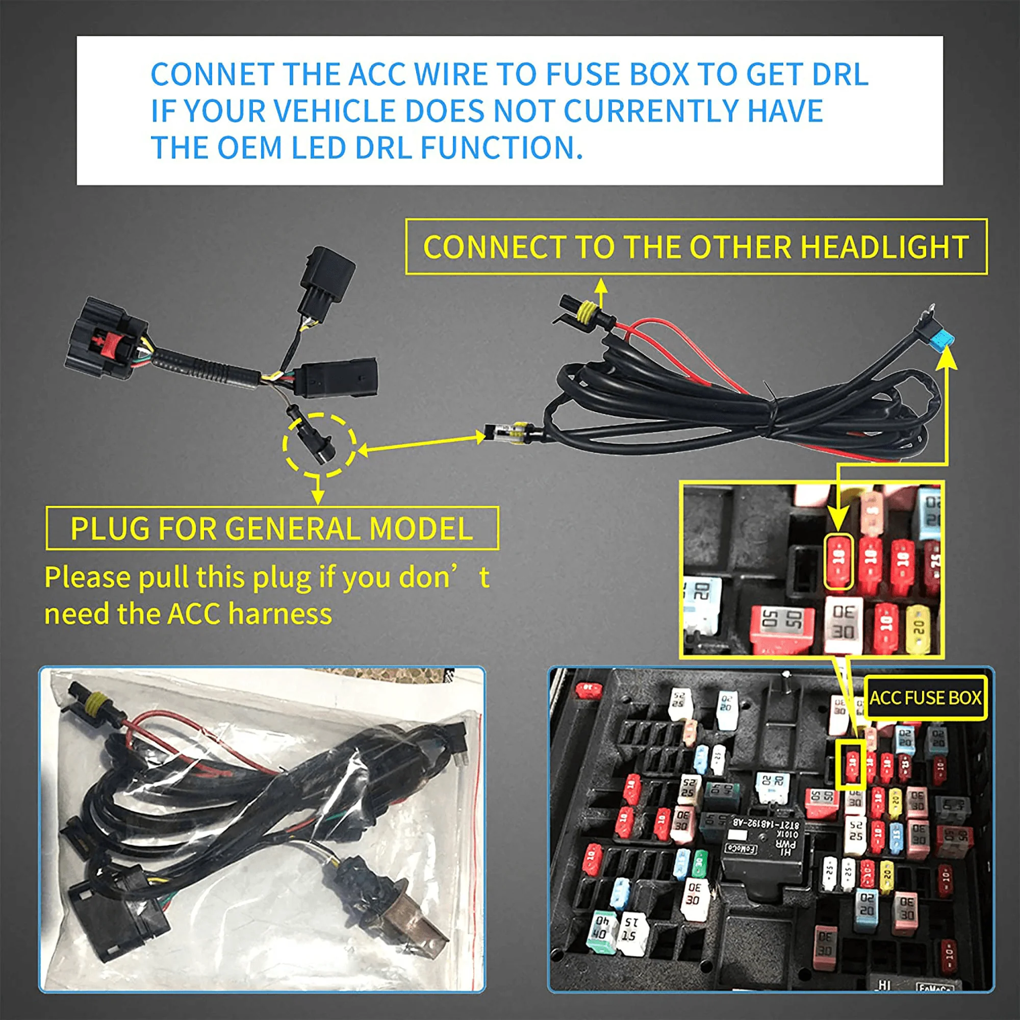 LED Headlight Assembly Dual Beam Projector Black For 2018-2020 Ford F150 13th Gen - Image 4