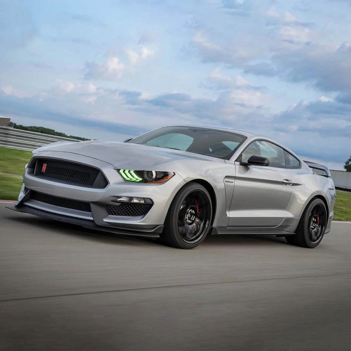 LED Headlight Assembly RGB Dual Beam Projector For 2018-up Ford Mustang 6th Gen Black - Image 10