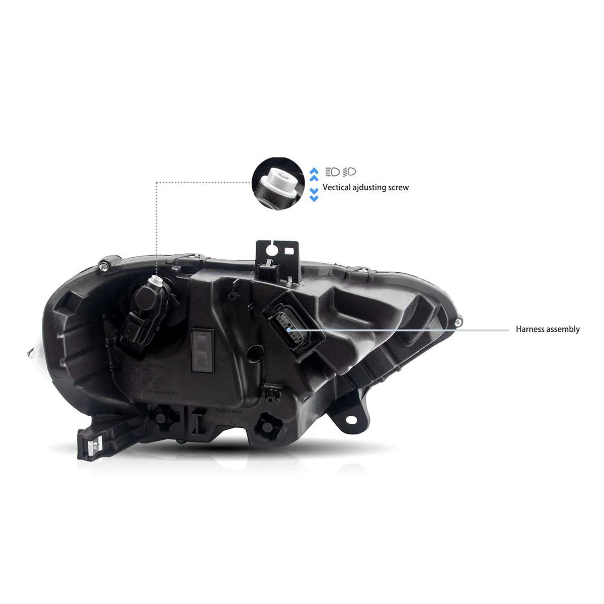 LED Headlight Assembly RGB Dual Beam Projector For 2018-up Ford Mustang 6th Gen Black - Image 5