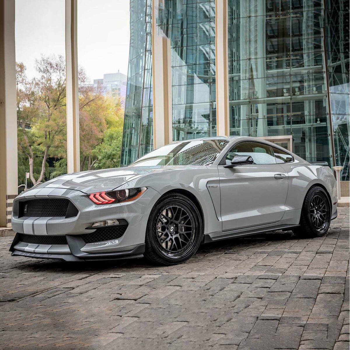 LED Headlight Assembly RGB Dual Beam Projector For 2018-up Ford Mustang 6th Gen Black - Image 9