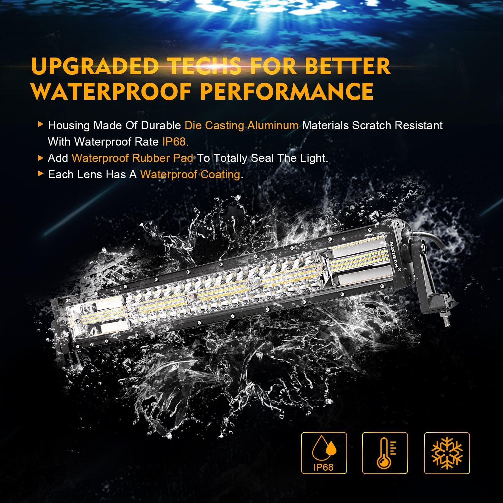 6 Modes Series 22 Inch/30 Inch/42 Inch/50 Inch White&Amber LED Light Bars - Image 12