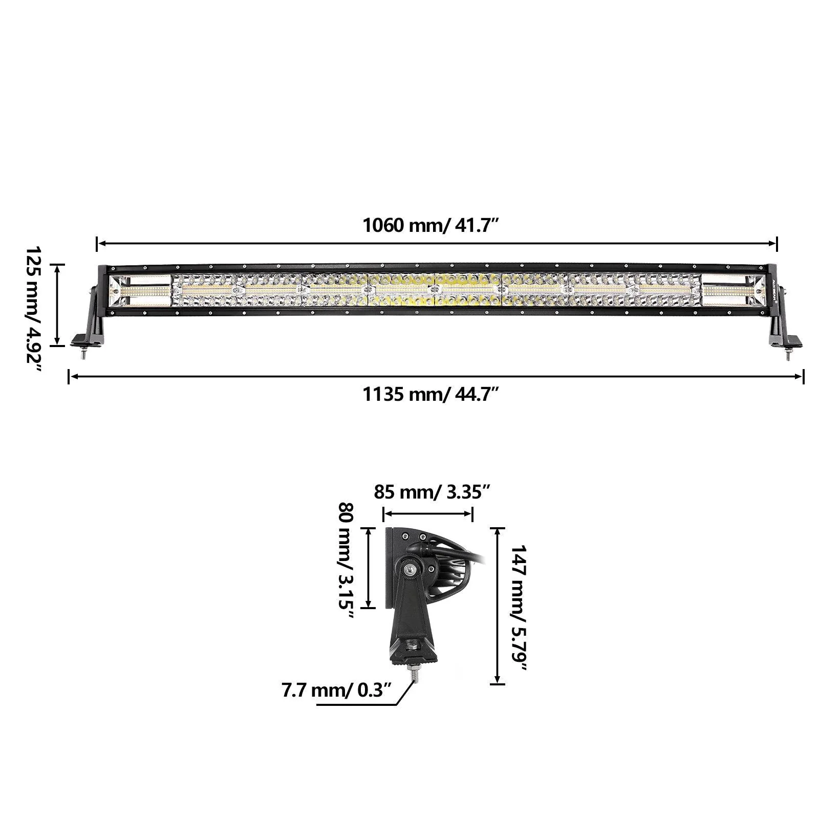 6 Modes Series 22 Inch/30 Inch/42 Inch/50 Inch White&Amber LED Light Bars - Image 18