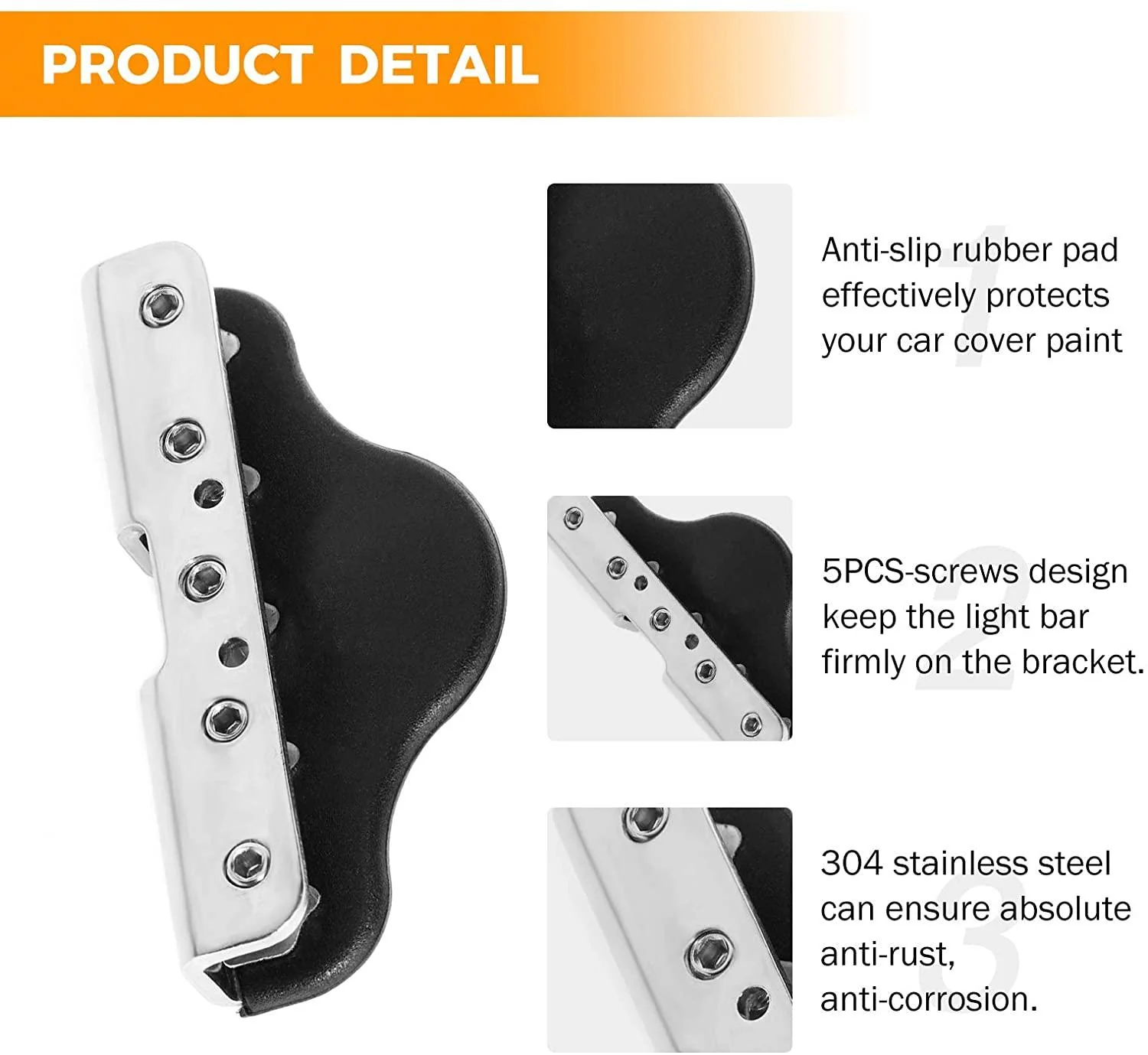 (2pcs/set) Universal LED Light Bar Spot Light Mounting Brackets Clamp Holder Design for Jeep Truck SUV Offroad - Image 4