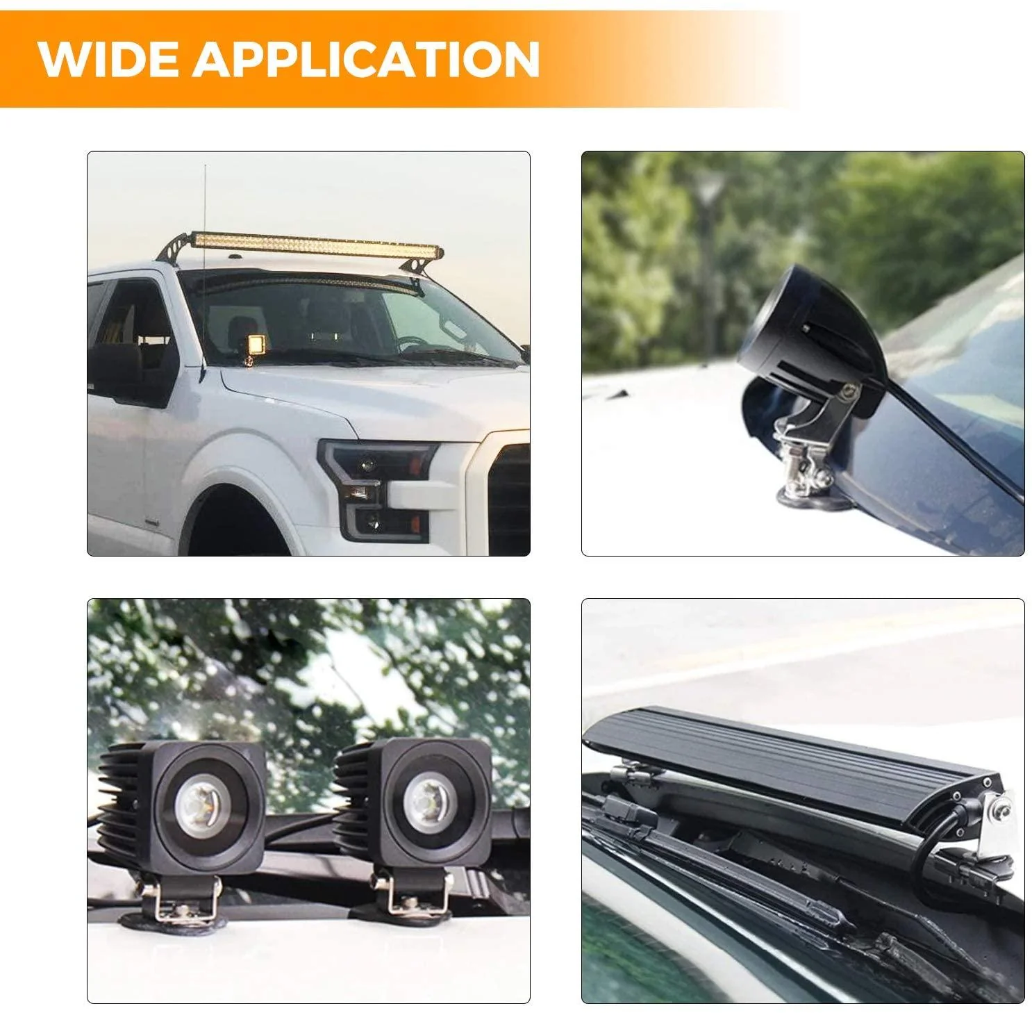 (2pcs/set) Universal LED Light Bar Spot Light Mounting Brackets Clamp Holder Design for Jeep Truck SUV Offroad - Image 7