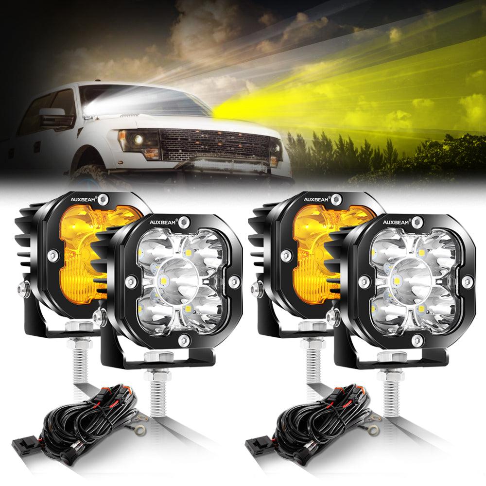 3 Inch 80W 9600LM LED Pods Lights White&Amber for FORD - Image 13