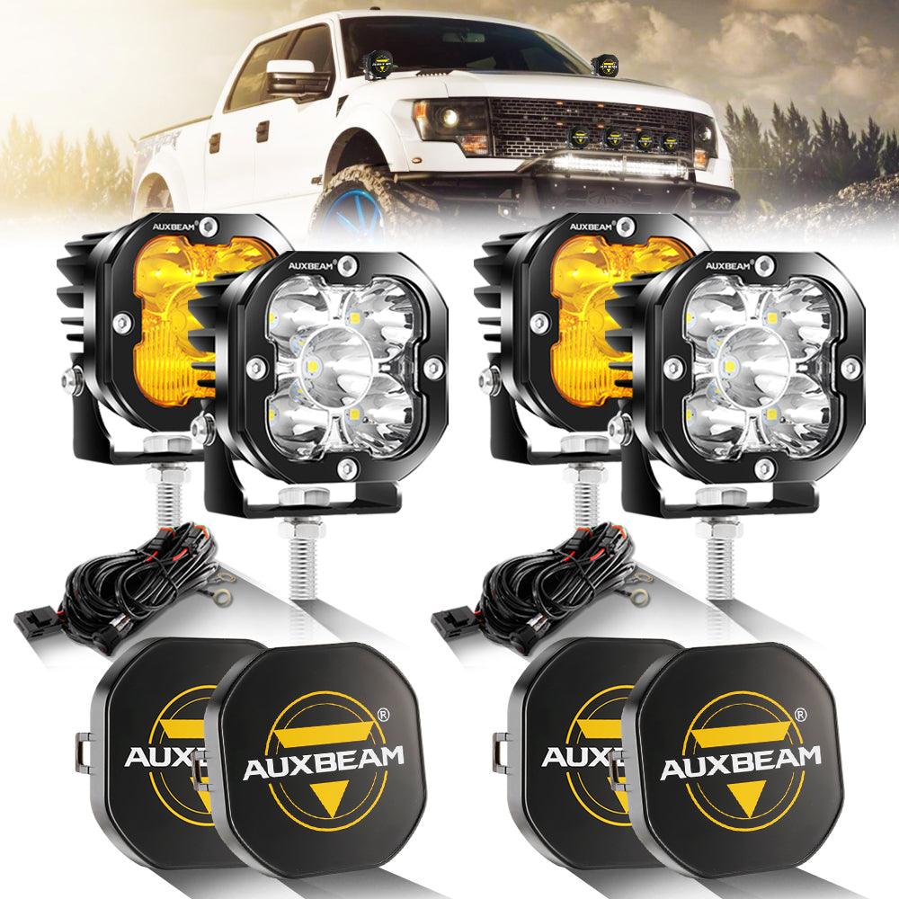 3 Inch 80W 9600LM LED Pods Lights White&Amber for FORD - Image 14