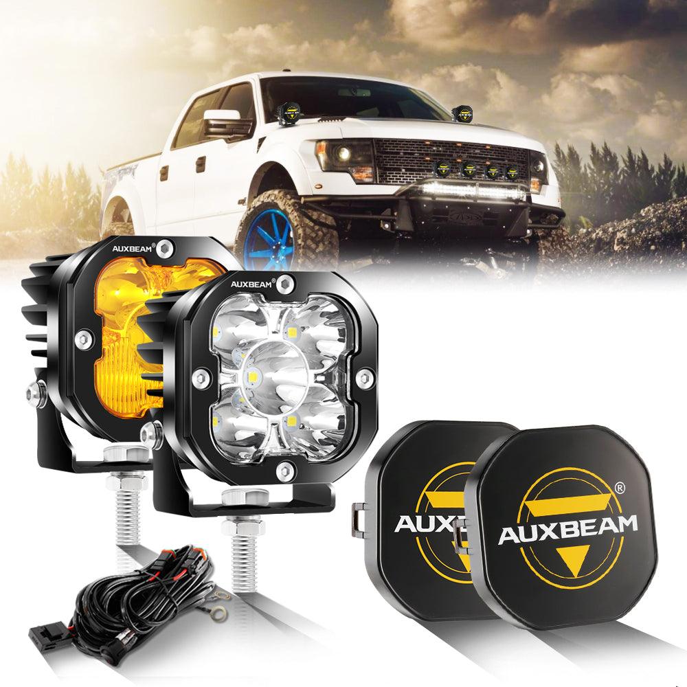 3 Inch 80W 9600LM LED Pods Lights White&Amber for FORD - Image 15