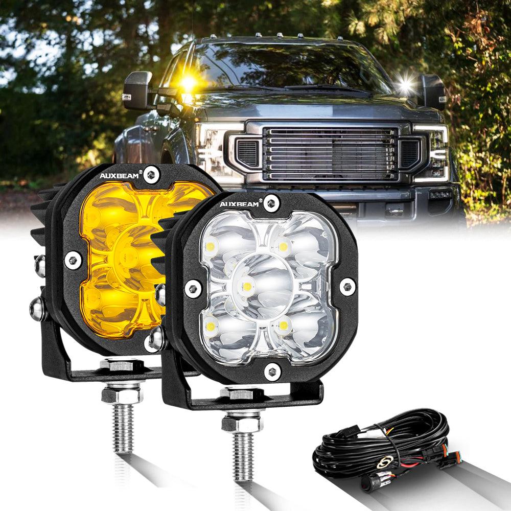 3 Inch 80W 9600LM LED Pods Lights White&Amber for FORD - Image 16
