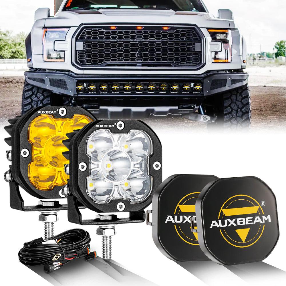 3 Inch 80W 9600LM LED Pods Lights White&Amber for FORD - Image 18