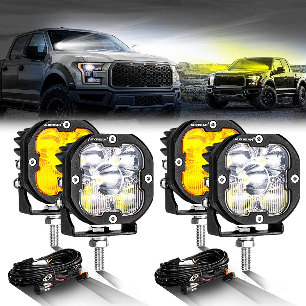 3 Inch 80W 9600LM LED Pods Lights White&Amber for FORD - Image 21
