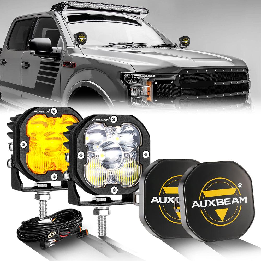 3 Inch 80W 9600LM LED Pods Lights White&Amber for FORD - Image 22