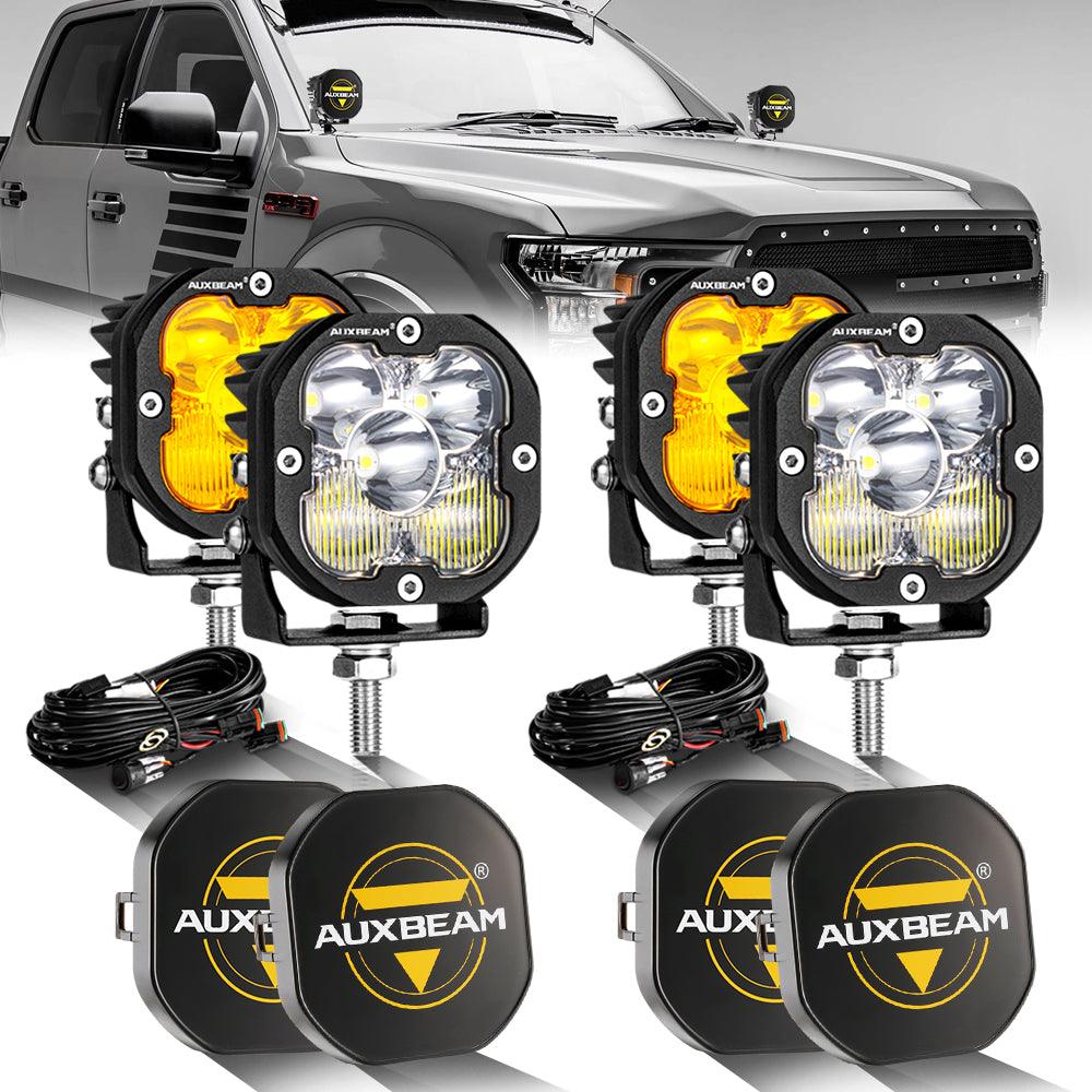 3 Inch 80W 9600LM LED Pods Lights White&Amber for FORD - Image 23