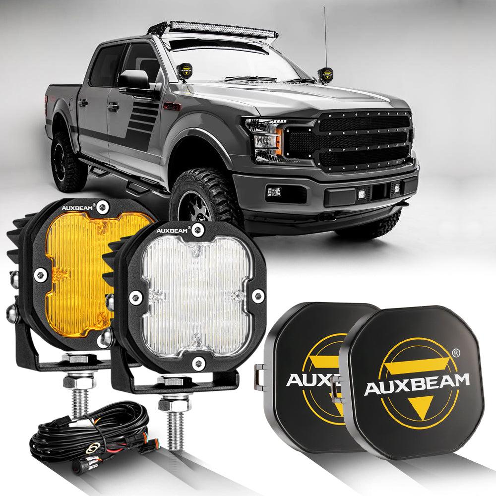 3 Inch 80W 9600LM LED Pods Lights White&Amber for FORD - Image 27