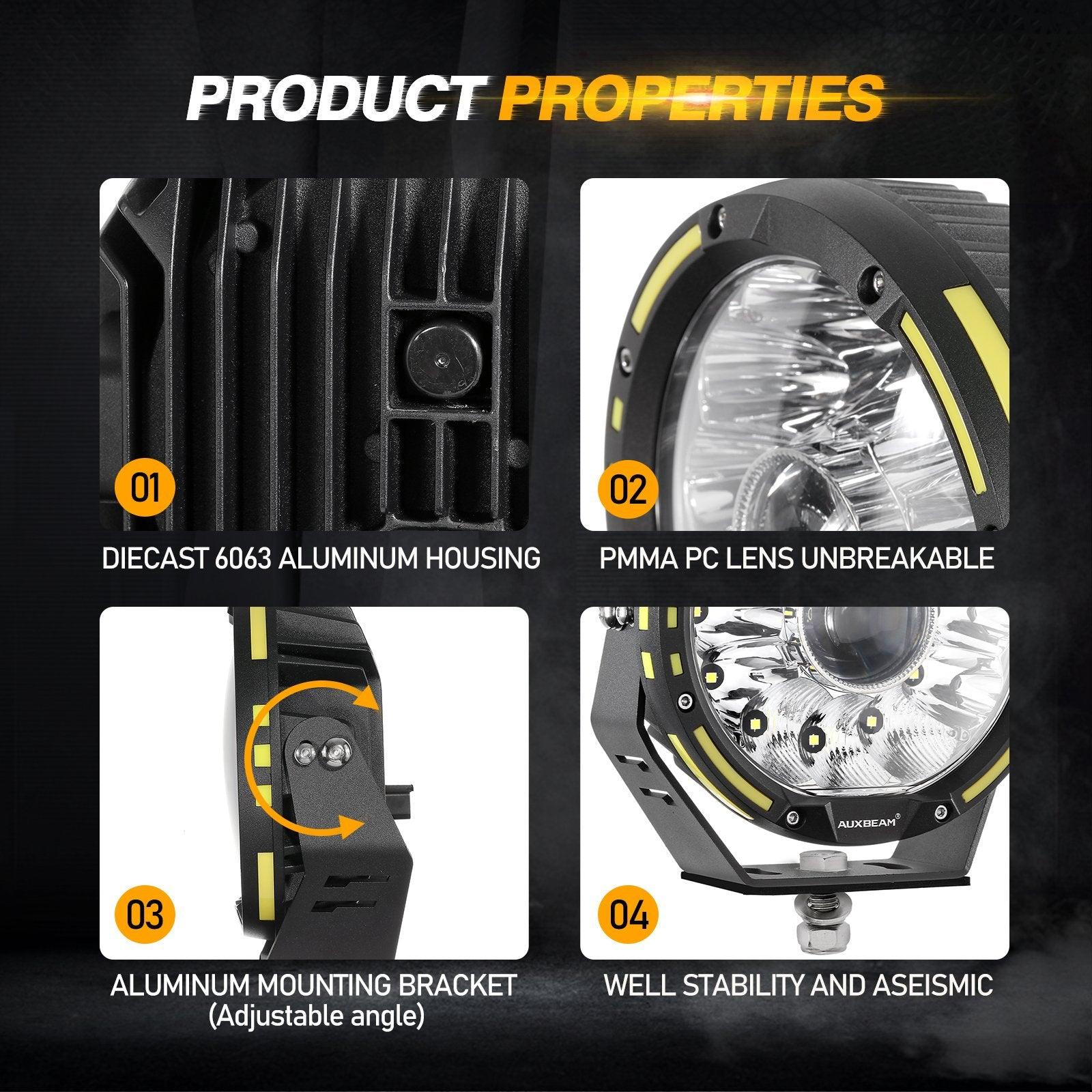 360 PRO Series 7 INCH/9 INCH 360-PRO Series Offroad LED Driving Lights+Amber/Black Covers(Optional) - Image 17