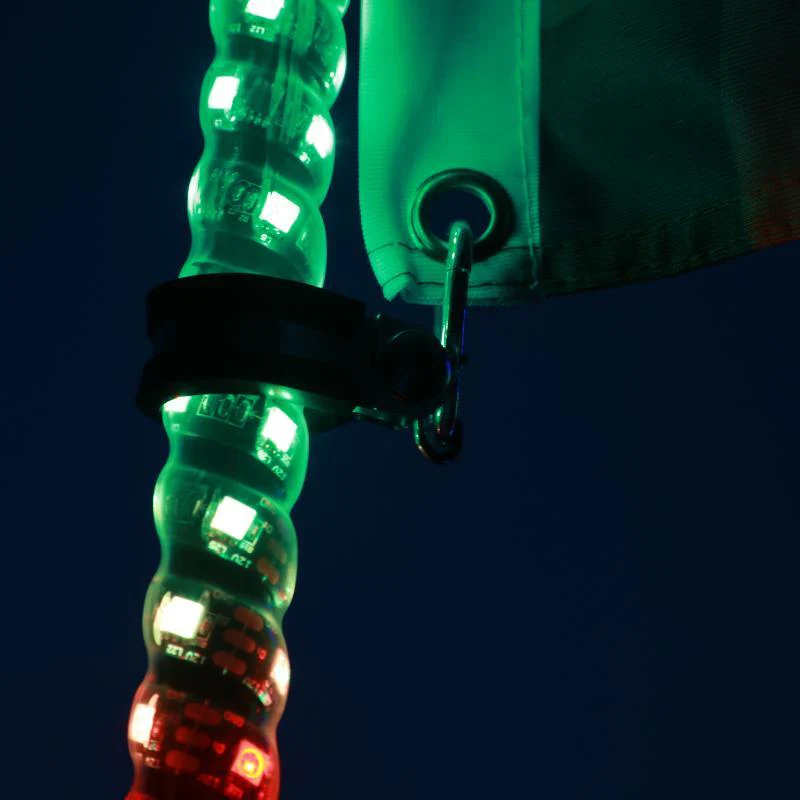 2Pcs 3FT RGB LED Whip Lights with Turn Signal & Brake Light + RGB LED Rock Lights Set with Bluetooth Controlled - Image 14