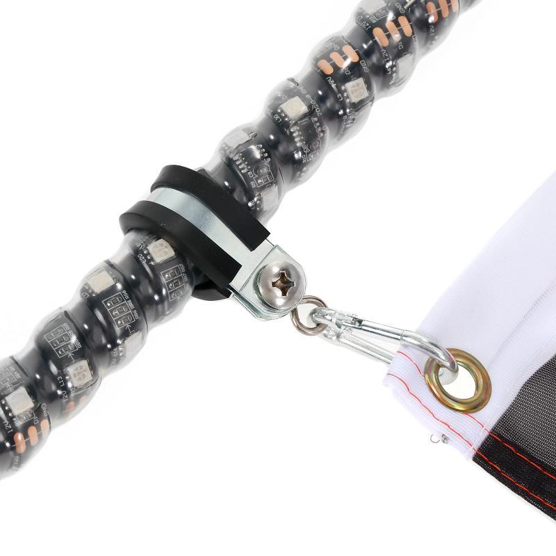 2Pcs 3FT RGB LED Whip Lights with Turn Signal & Brake Light + RGB LED Rock Lights Set with Bluetooth Controlled - Image 17