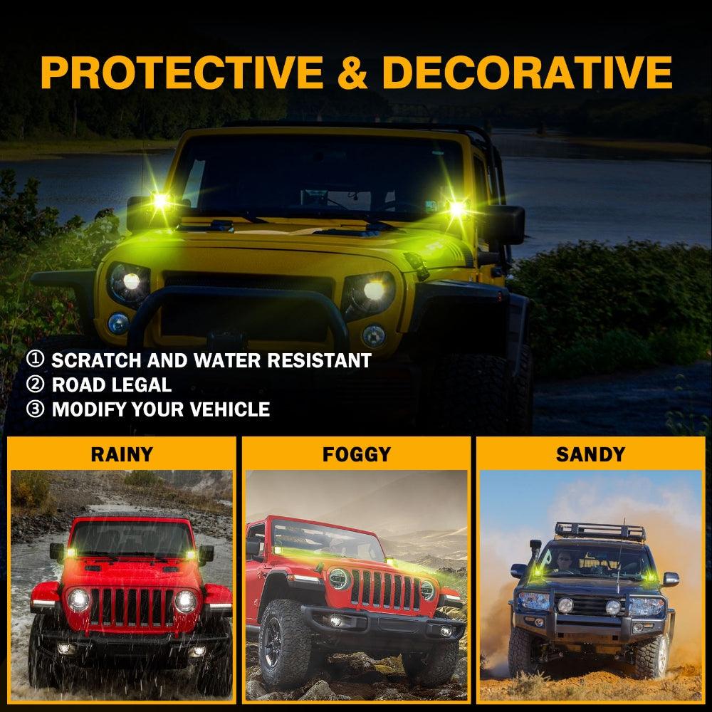 3 Inch 40W LED Pods Light Spot/Flood Multicolor frame with wiring harness for SUV ATV UTV Trucks Pickup Boat - Image 18