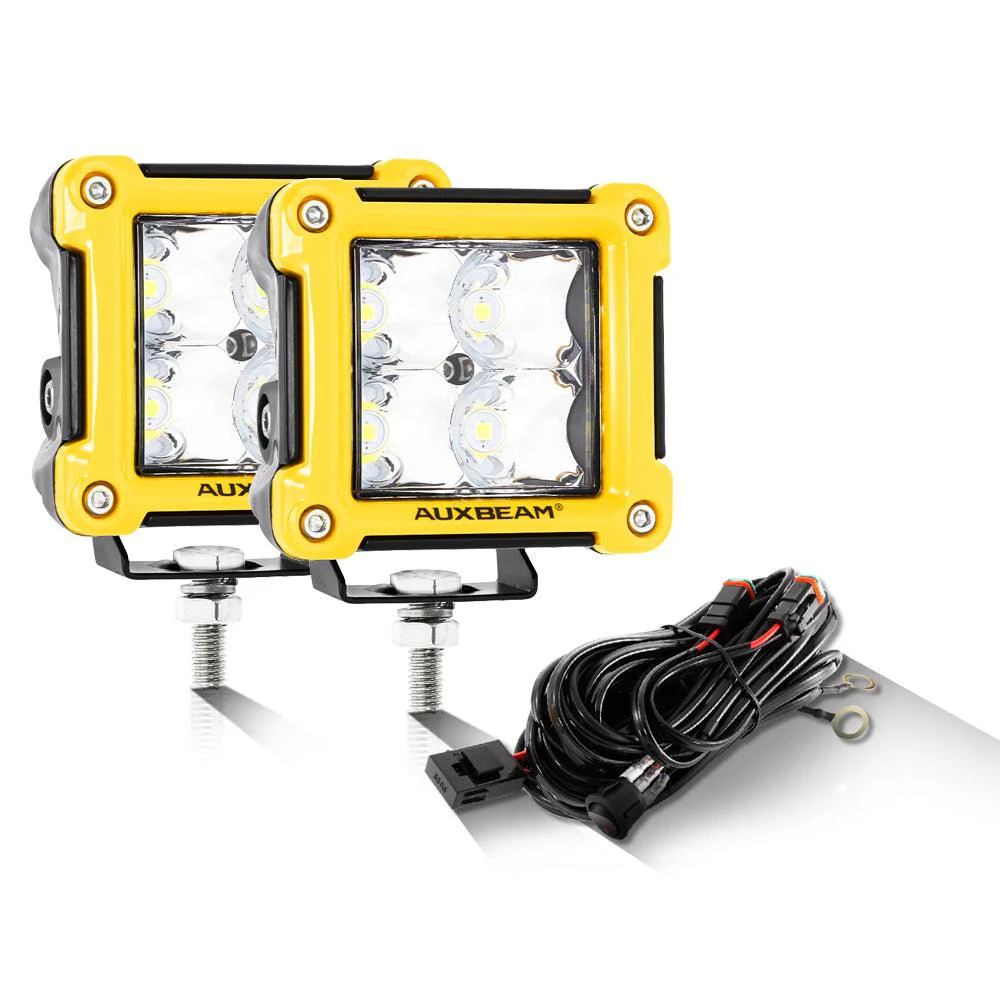 3 Inch 40W LED Pods Light Spot/Flood Multicolor frame with wiring harness for SUV ATV UTV Trucks Pickup Boat - Image 22