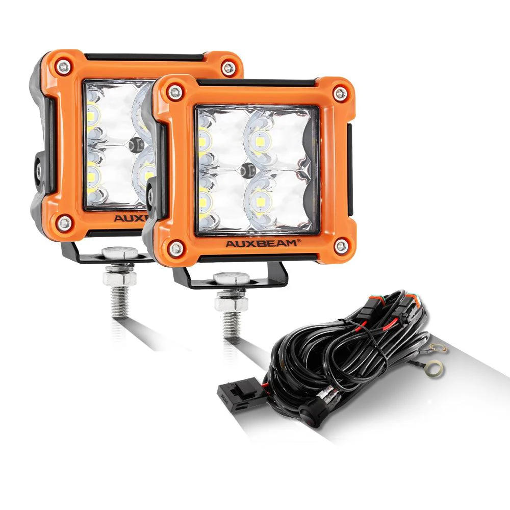3 Inch 40W LED Pods Light Spot/Flood Multicolor frame with wiring harness for SUV ATV UTV Trucks Pickup Boat - Image 23