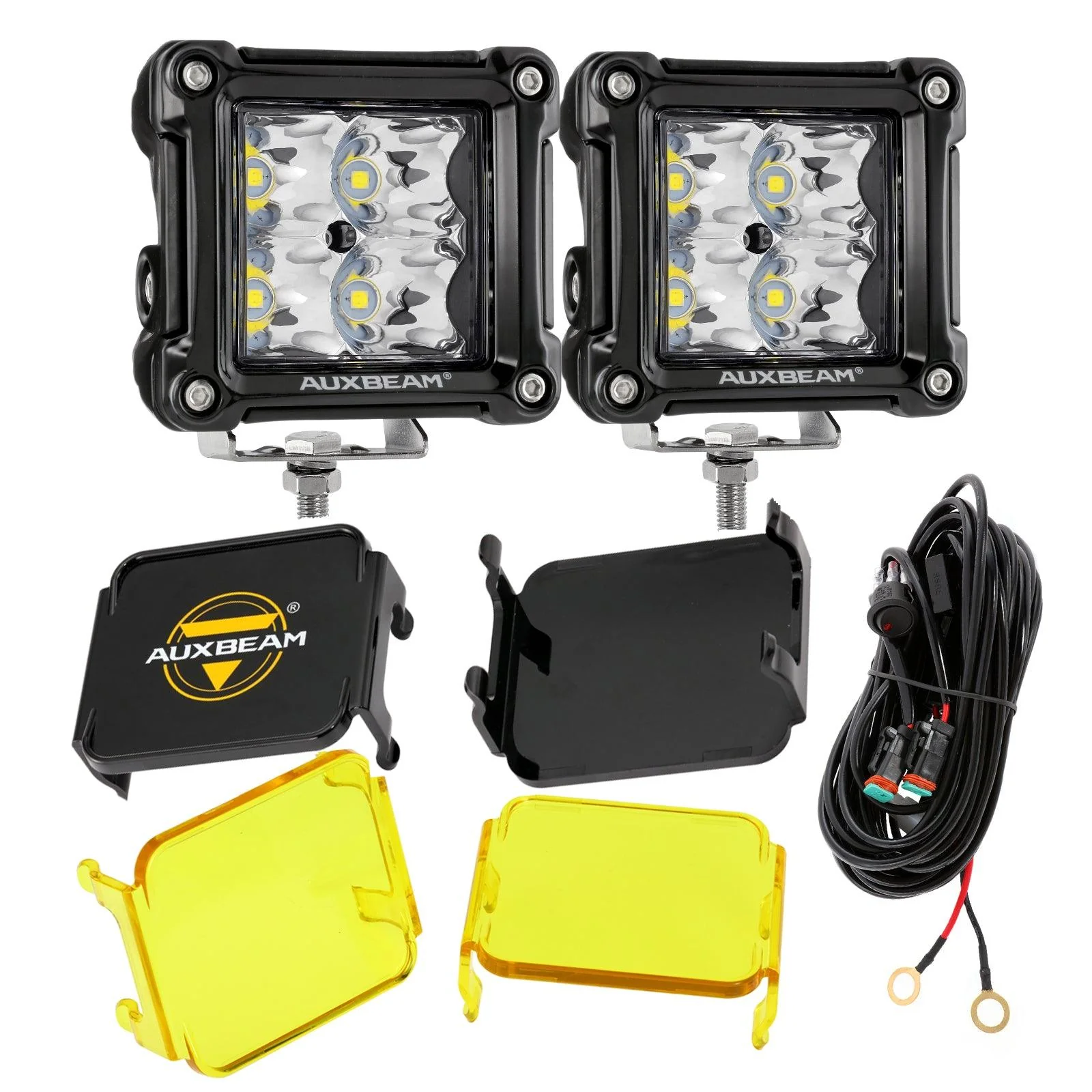 3 Inch 40W LED Pods Light Spot/Flood Multicolor frame with wiring harness for SUV ATV UTV Trucks Pickup Boat - Image 38