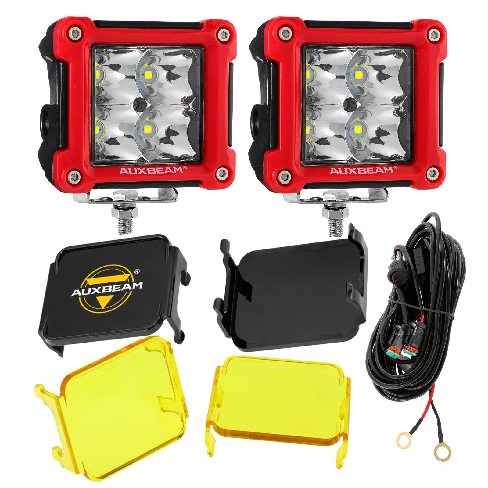 3 Inch 40W LED Pods Light Spot/Flood Multicolor frame with wiring harness for SUV ATV UTV Trucks Pickup Boat - Image 40