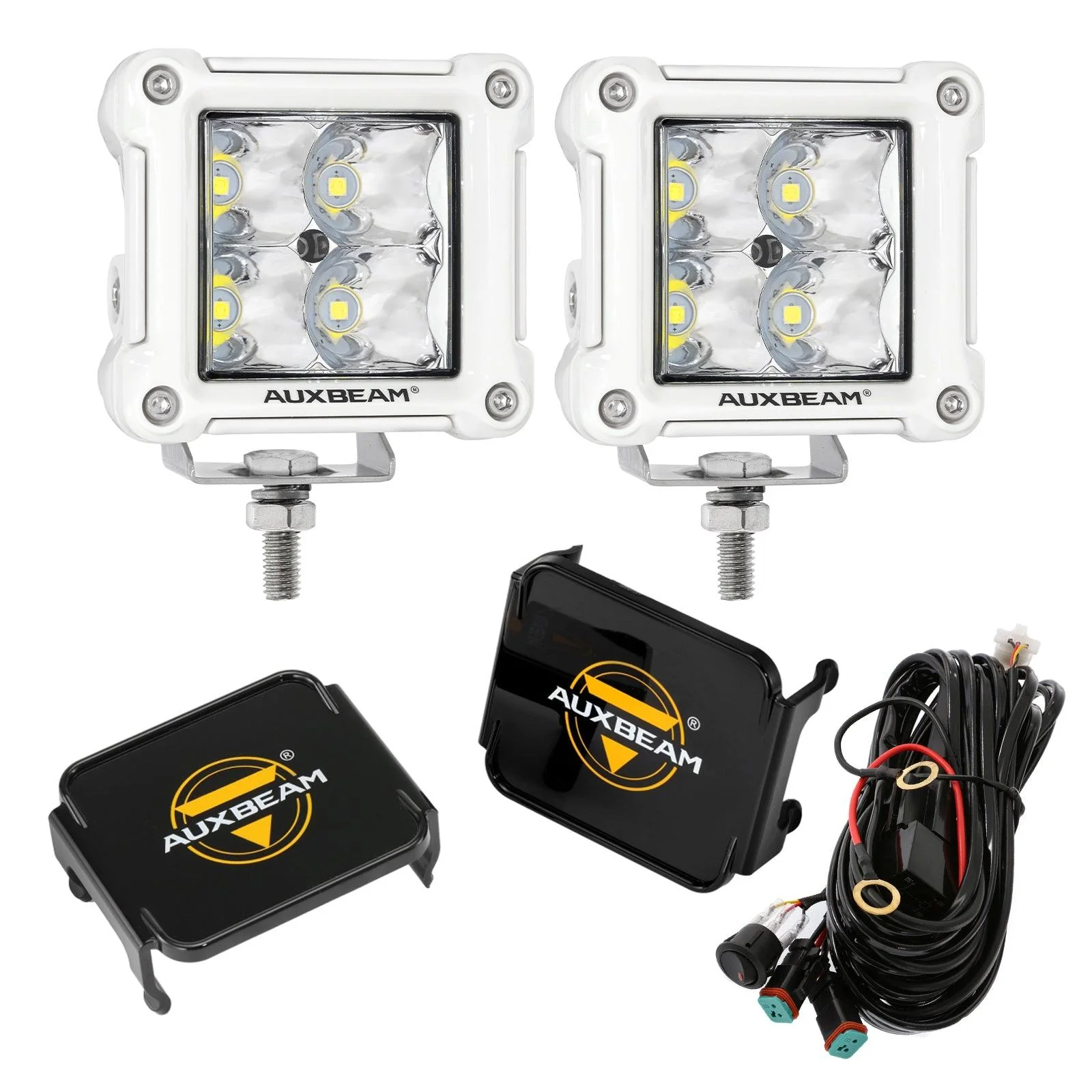 3 Inch 40W LED Pods Light Spot/Flood Multicolor frame with wiring harness for SUV ATV UTV Trucks Pickup Boat - Image 41