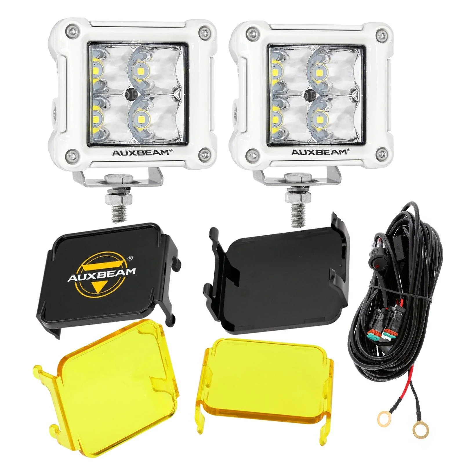 3 Inch 40W LED Pods Light Spot/Flood Multicolor frame with wiring harness for SUV ATV UTV Trucks Pickup Boat - Image 42