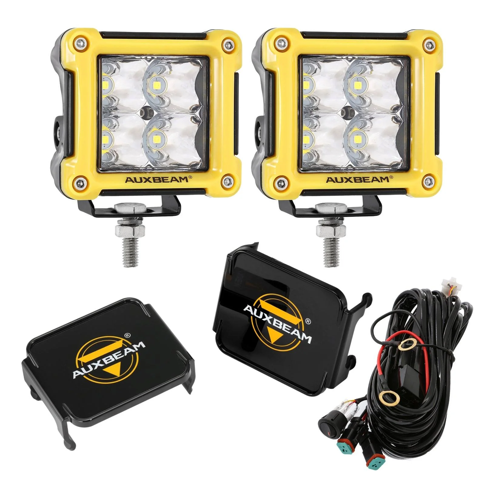 3 Inch 40W LED Pods Light Spot/Flood Multicolor frame with wiring harness for SUV ATV UTV Trucks Pickup Boat - Image 45