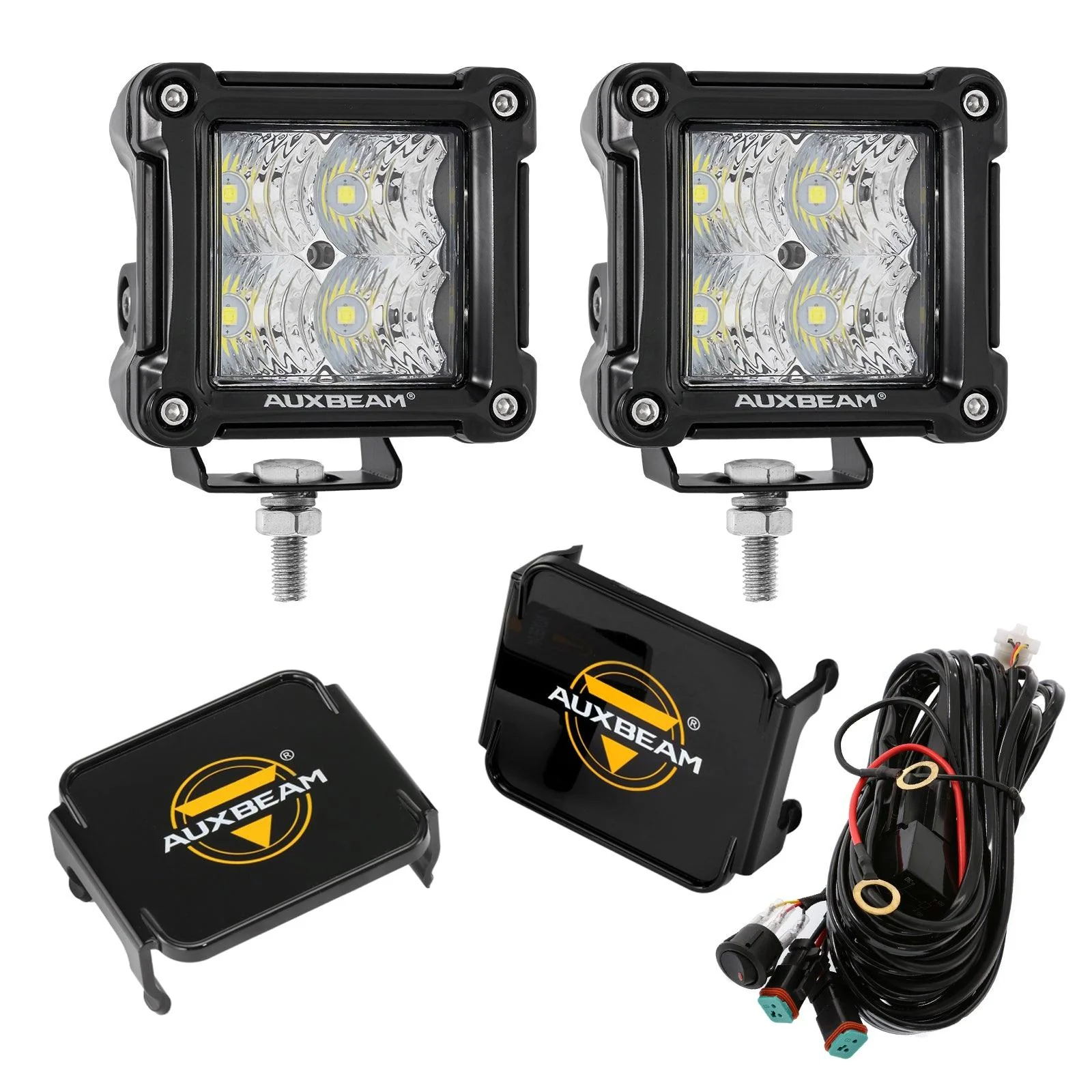 3 Inch 40W LED Pods Light Spot/Flood Multicolor frame with wiring harness for SUV ATV UTV Trucks Pickup Boat - Image 47