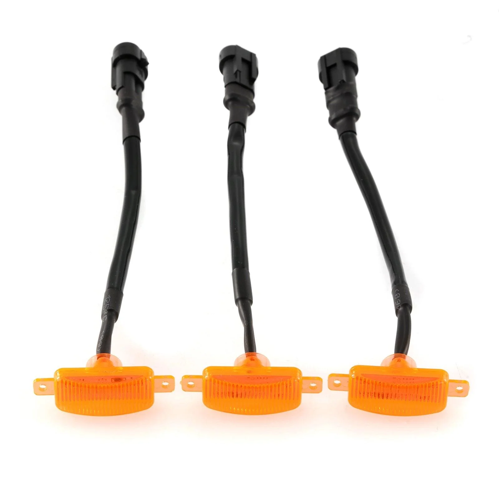 (3pcs/set) LED Front Grille Lights Raptor Style Amber Light Universal Car Modification (Amber shell/ Smoked shell) - Image 12