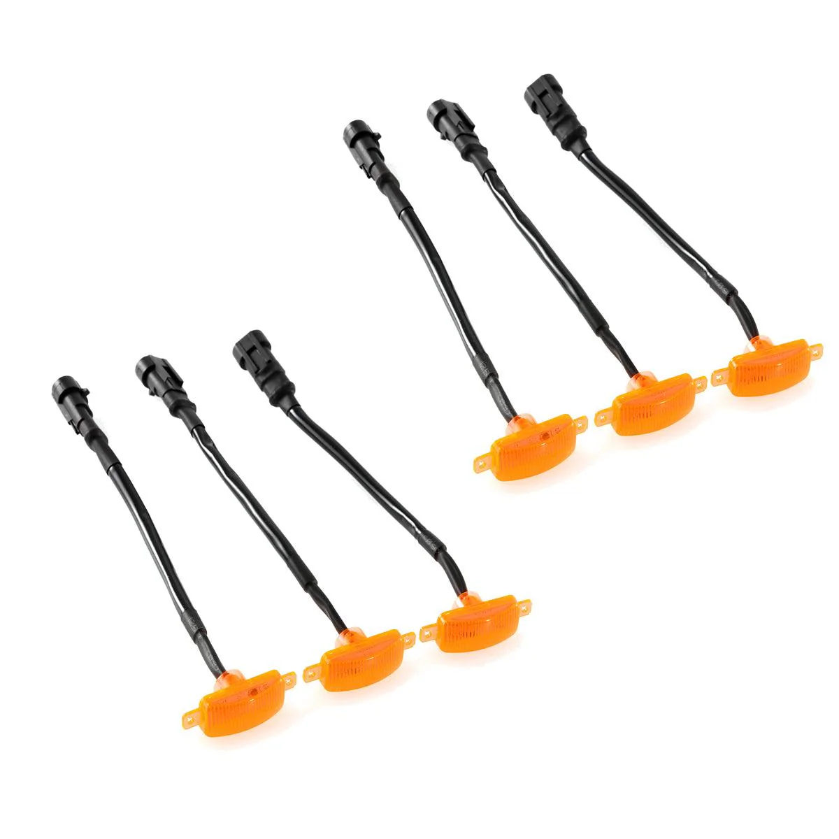 (3pcs/set) LED Front Grille Lights Raptor Style Amber Light Universal Car Modification (Amber shell/ Smoked shell) - Image 19