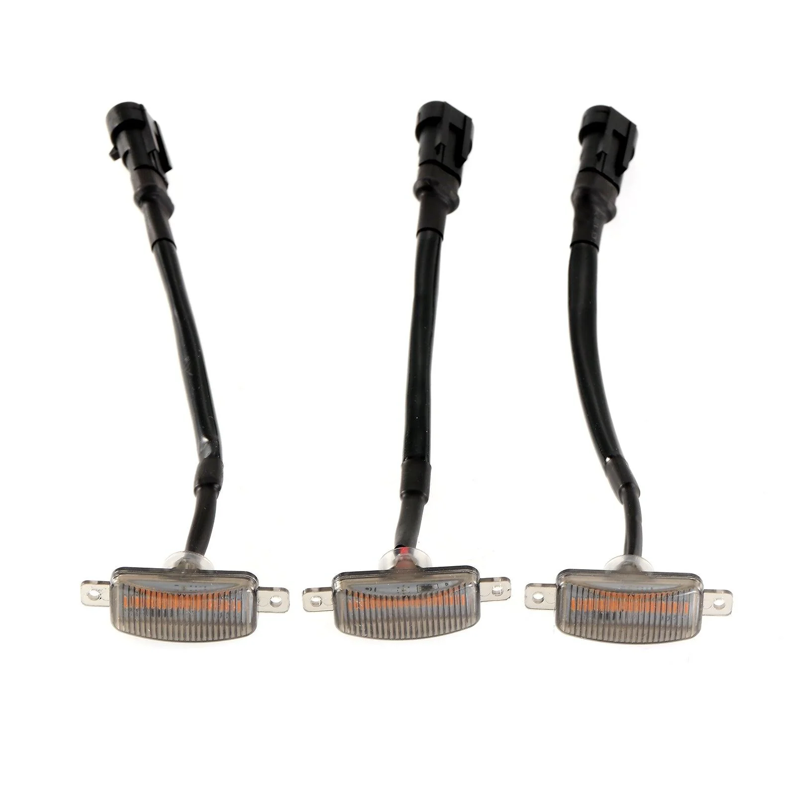 (3pcs/set) LED Front Grille Lights Raptor Style Amber Light Universal Car Modification (Amber shell/ Smoked shell) - Image 9
