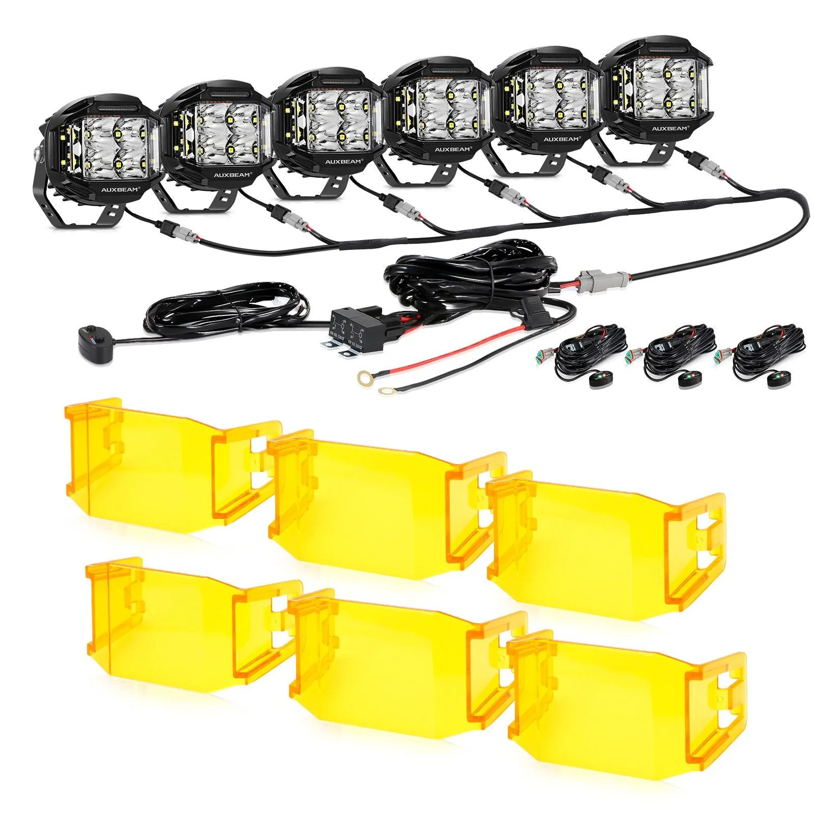 V-MAX Series | 4 Inch 92W 8960LM Spot Beam Side Shooter LED Round Pod Lights with Amber DRL - Image 20