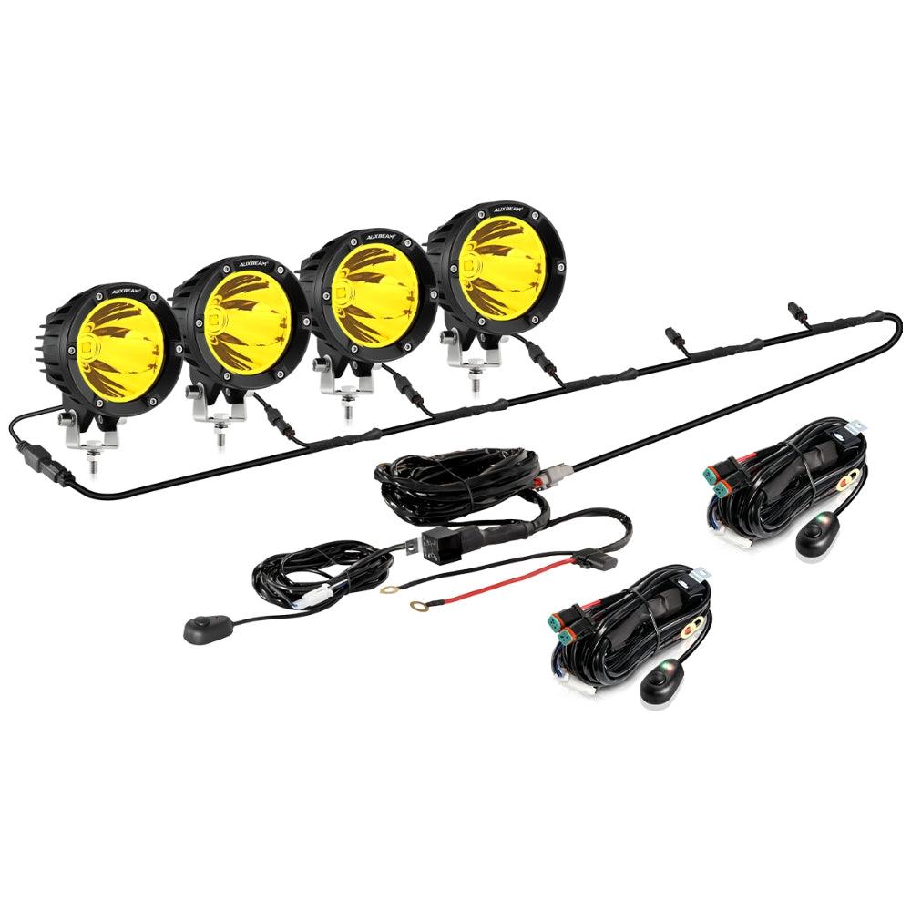 C4 Series | 4 Inch 100W Spot Round LED Pods Amber LED Driving Lights - Image 15