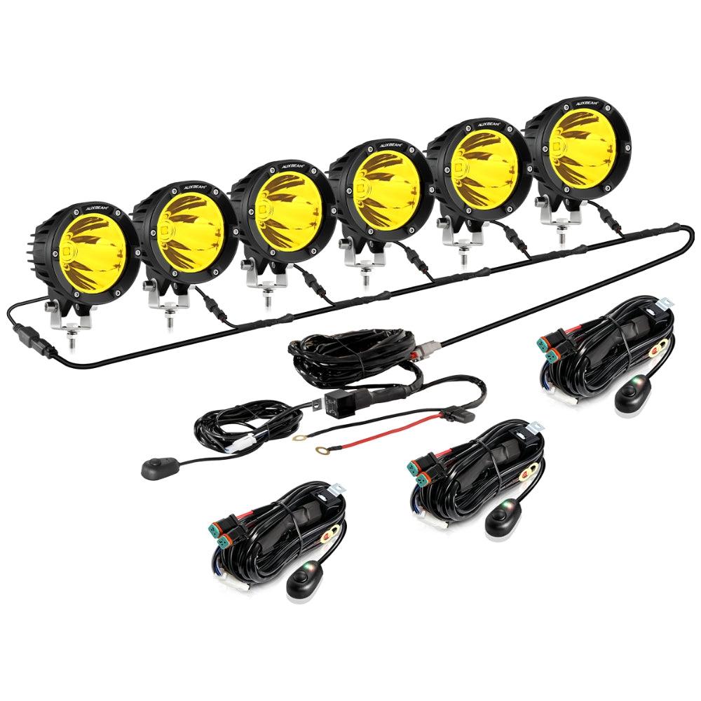 C4 Series | 4 Inch 100W Spot Round LED Pods Amber LED Driving Lights - Image 16