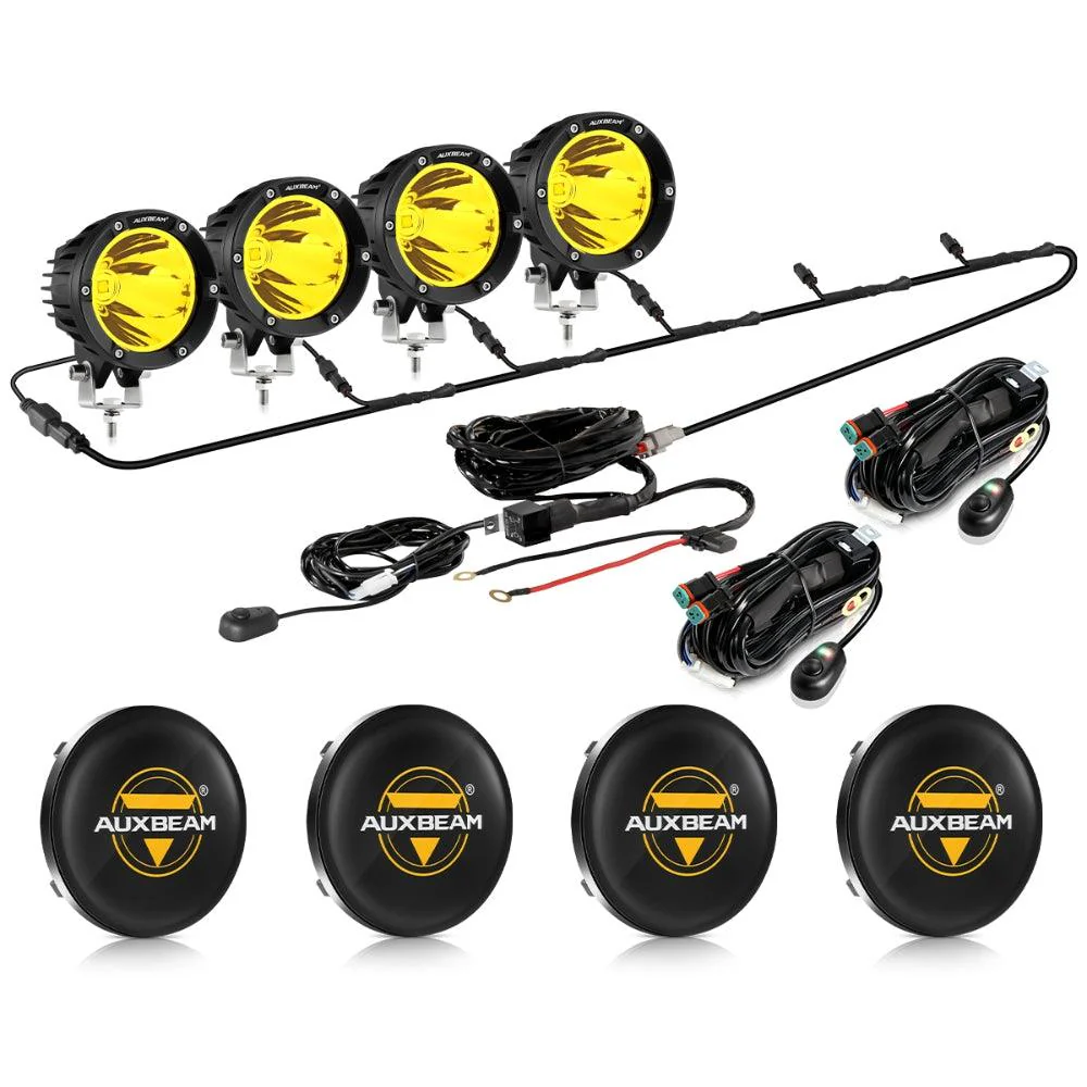 C4 Series | 4 Inch 100W Spot Round LED Pods Amber LED Driving Lights - Image 17