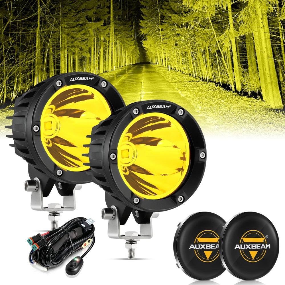 C4 Series | 4 Inch 100W Spot Round LED Pods Amber LED Driving Lights - Image 18