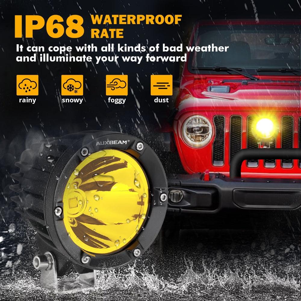 C4 Series | 4 Inch 100W Spot Round LED Pods Amber LED Driving Lights - Image 4